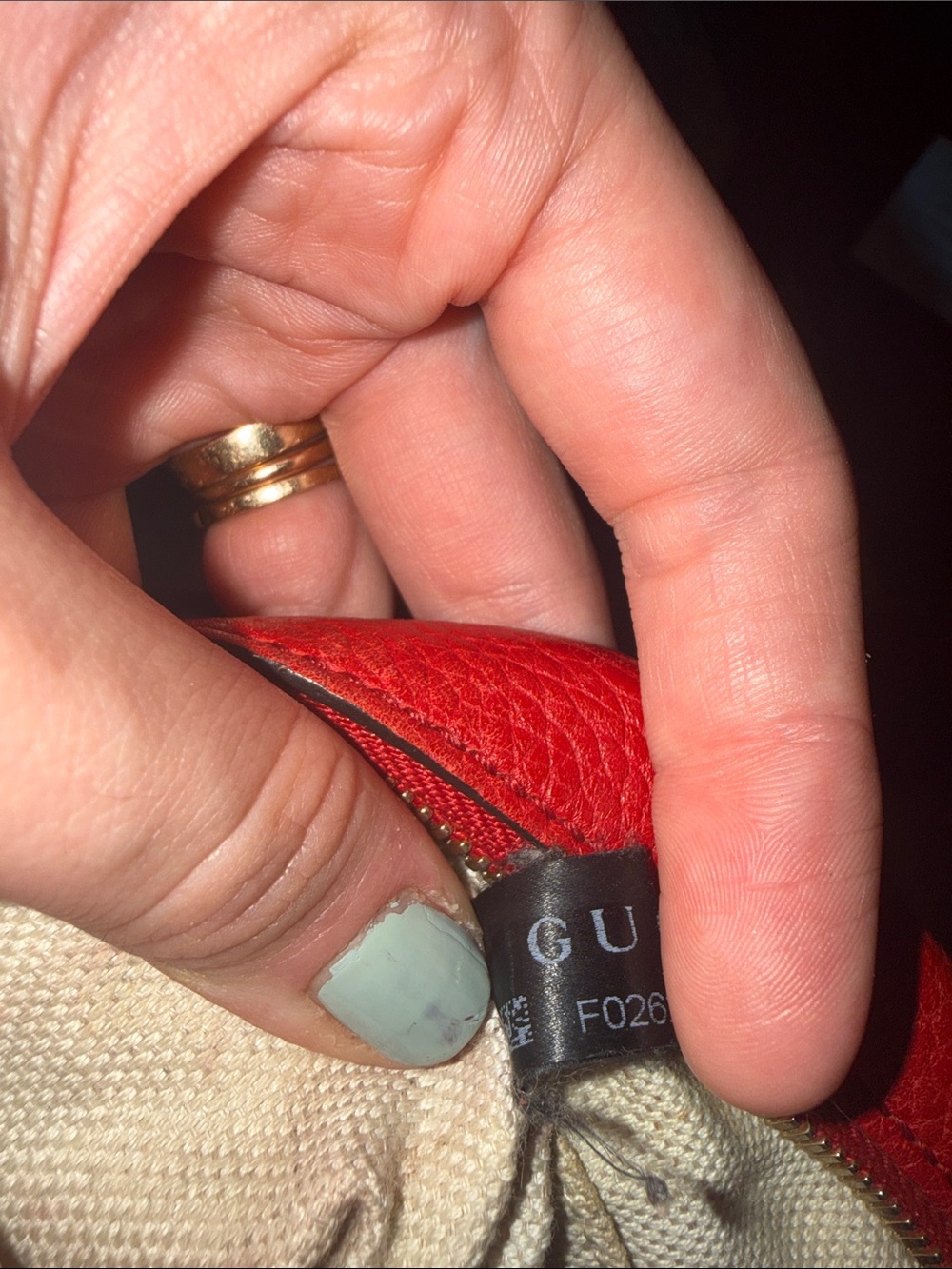Gucci Red Pebbled Leather Crossbody with Tassel - Picture 8 of 9